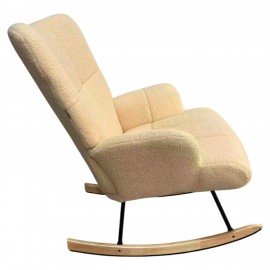 Кресло-качалка BRABIX Rock LC-310, фактурная ткань букле (экомех), кремовое, XXXXXX, 533150