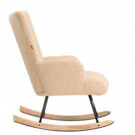 Кресло-качалка BRABIX Rock LC-310, фактурная ткань букле (экомех), кремовое, XXXXXX, 533150