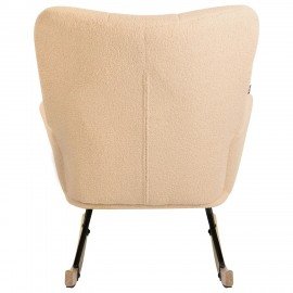 Кресло-качалка BRABIX Rock LC-310, фактурная ткань букле (экомех), кремовое, XXXXXX, 533150