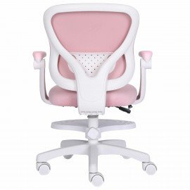 Кресло детское с подставкой для ног BRABIX "Sky MG-206", велюр, розовое, 533154