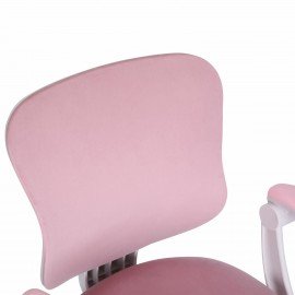 Кресло детское с подставкой для ног BRABIX "Sky MG-206", велюр, розовое, 533154