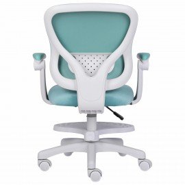 Кресло детское с подставкой для ног BRABIX "Sky MG-206", велюр, голубое, 533155