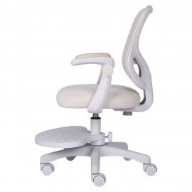 Кресло детское с подставкой для ног BRABIX "Sky MG-206", велюр, бежевое, 533156