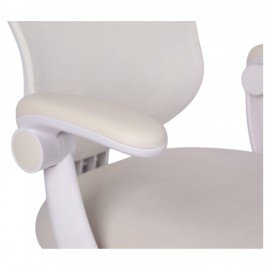 Кресло детское с подставкой для ног BRABIX "Sky MG-206", велюр, бежевое, 533156