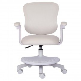 Кресло детское с подставкой для ног BRABIX "Sky MG-206", велюр, бежевое, 533156