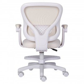 Кресло детское с подставкой для ног BRABIX "Sky MG-206", велюр, бежевое, 533156