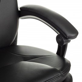 Кресло офисное CH-868N-BF, синхромеханизм, подставка для ног, экокожа, черное, 2018358