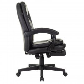 Кресло офисное CH-868N-BF, синхромеханизм, подставка для ног, экокожа, черное, 2018358