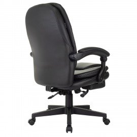 Кресло офисное CH-868N-BF, синхромеханизм, подставка для ног, экокожа, черное, 2018358