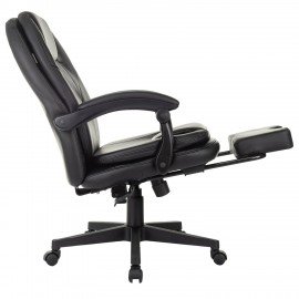 Кресло офисное CH-868N-BF, синхромеханизм, подставка для ног, экокожа, черное, 2018358