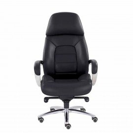 Кресло офисное "EPIK" A-181-G, мультиблок, натуральная кожа, черное, ш/к ХХХХХ