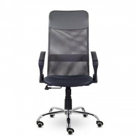 Кресло "Ультра", высокая спинка, с подлокотниками, хром, черное, ш/к ХХХХХ