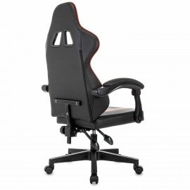 Кресло компьютерное BRABIX "Shooter GM-123", 2 подушки, экокожа, черное/красное, 533190