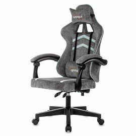 Кресло компьютерное BRABIX "Shooter GM-123", 2 подушки, ткань, серое, 533192