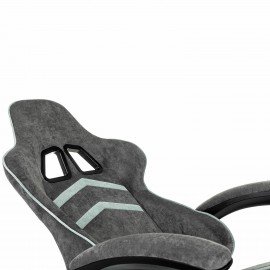 Кресло компьютерное BRABIX "Shooter GM-123", 2 подушки, ткань, серое, 533192