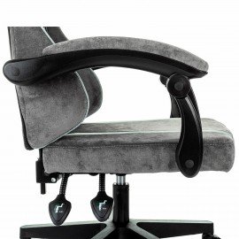 Кресло компьютерное BRABIX "Shooter GM-123", 2 подушки, ткань, серое, 533192