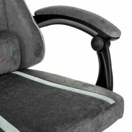 Кресло компьютерное BRABIX "Shooter GM-123", 2 подушки, ткань, серое, 533192