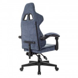 Кресло компьютерное BRABIX ''Shooter GM-123'', 2 подушки, ткань, синее/серое, 533212