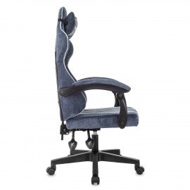 Кресло компьютерное BRABIX ''Shooter GM-123'', 2 подушки, ткань, синее/серое, 533212