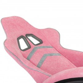 Кресло компьютерное BRABIX ''Shooter GM-123'', 2 подушки, ткань, розовое/серое, 533213