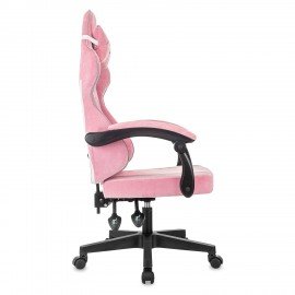 Кресло компьютерное BRABIX ''Shooter GM-123'', 2 подушки, ткань, розовое/серое, 533213