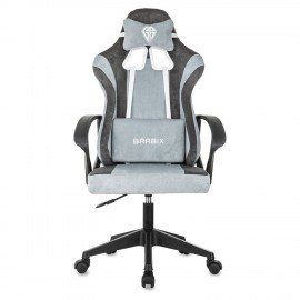 Кресло компьютерное BRABIX ''Forcer GM-127'', 2 подушки, ткань, серое/светло-голубое, 533214