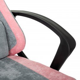 Кресло компьютерное BRABIX ''Forcer GM-127'', 2 подушки, ткань, розовое/серое, 533215