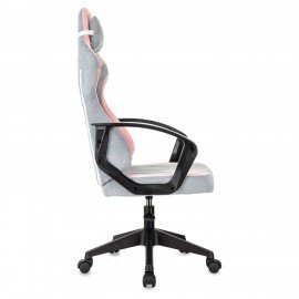Кресло компьютерное BRABIX ''Forcer GM-127'', 2 подушки, ткань, розовое/серое, 533215