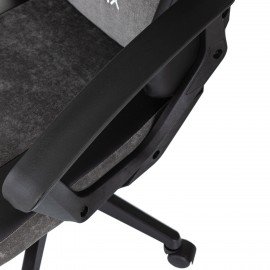 Кресло компьютерное BRABIX ''Forcer GM-127'', 2 подушки, экокожа/велюр, черное/серое, 533216