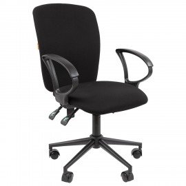 Кресло офисное Chairman CH 9801, пятилучие металл, ткань, черное, ш/к 57852, 7150934