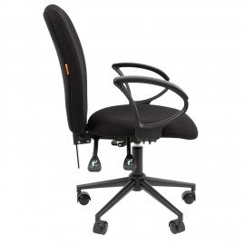 Кресло офисное Chairman CH 9801, пятилучие металл, ткань, черное, ш/к 57852, 7150934