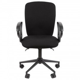 Кресло офисное Chairman CH 9801, пятилучие металл, ткань, черное, ш/к 57852, 7150934