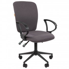 Кресло офисное Chairman CH 9801, пятилучие металл, ткань, серое, ш/к 57869, 7150936