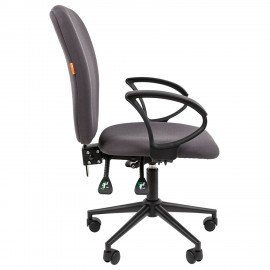 Кресло офисное Chairman CH 9801, пятилучие металл, ткань, серое, ш/к 57869, 7150936