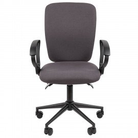 Кресло офисное Chairman CH 9801, пятилучие металл, ткань, серое, ш/к 57869, 7150936