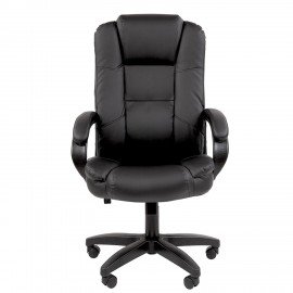 Кресло офисное Chairman CH 600 LT, экокожа, черное, ш/к 61767, 7158667