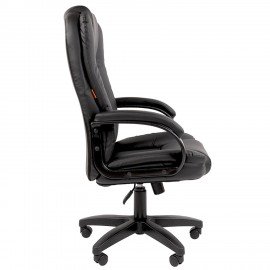 Кресло офисное Chairman CH 600 LT, экокожа, черное, ш/к 61767, 7158667