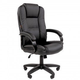 Кресло офисное Chairman CH 600 LT, экокожа, черное, ш/к 61767, 7158667