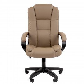 Кресло офисное Chairman CH 600 LT, экокожа, бежевое, ш/к 61743, 7158660