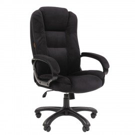 Кресло офисное Chairman CH 600, велюр, черное, ш/к 61804, 7158676