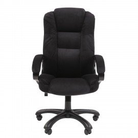 Кресло офисное Chairman CH 600, велюр, черное, ш/к 61804, 7158676