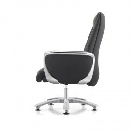 Кресло HAWASAN PREMIUM EX-801, до 200 кг, алюминий, экокожа, черное, 533235