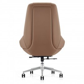 Кресло HAWASAN PREMIUM EX-810, алюминий, экокожа, коричневое, 533236