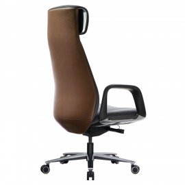 Кресло HAWASAN PREMIUM EX-820, синхромеханизм, слайдер, экокожа, графит/коричневое, 533238