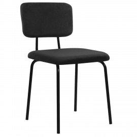 Стулья BRABIX "Dream CF-090", КОМПЛЕКТ 4 шт., черный каркас, ткань черная, 533243