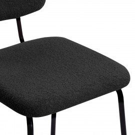 Стулья BRABIX "Ideal CF-080", КОМПЛЕКТ 4 шт., черный каркас, букле черный, 533244