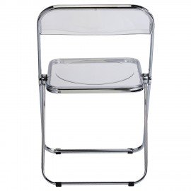 Стул складной прозрачный BRABIX "Glam CF-020", хромированный каркас, пластик, 533245