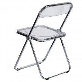 Стул складной прозрачный BRABIX "Glam CF-020", хромированный каркас, пластик, 533245