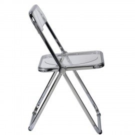 Стул складной прозрачный BRABIX "Glam CF-020", хромированный каркас, пластик, 533245