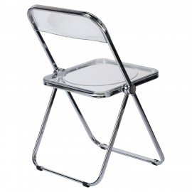 Стул складной прозрачный BRABIX "Glam CF-020", хромированный каркас, пластик, 533245